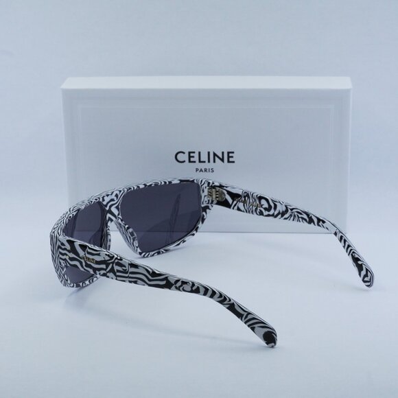 Final Price! Celine CL40195I 04A Zebra/Smoke Sunglasses - Picture 6 of 11